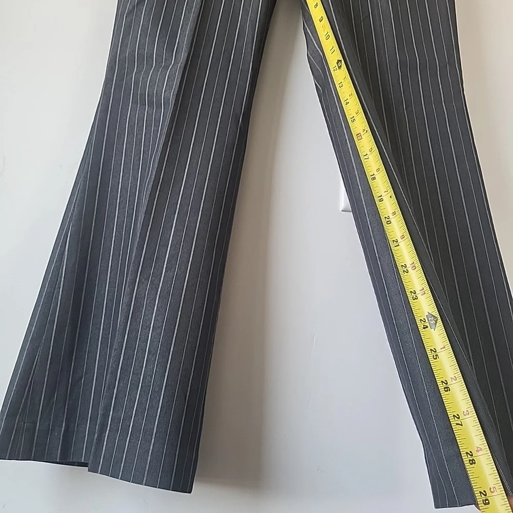 Body by Victoria Dress Pant Wide Leg Pinstripe Women's 8 Short Pants Slacks - Picture 6 of 9